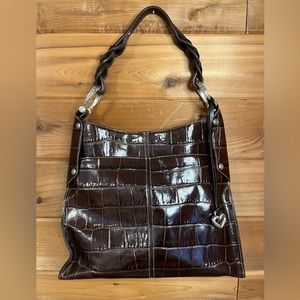 Brighton Vintage Endora Brown Leather Shoulder Bag